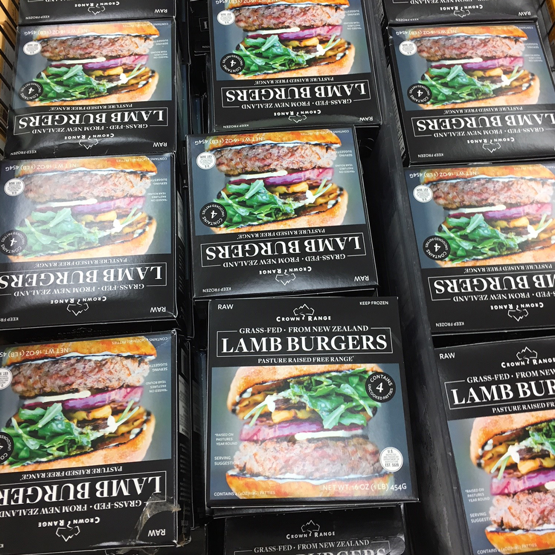 boxes of Crown Range burgers